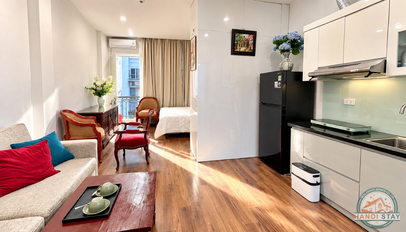 Affordable Furnished Studio Apartment for Rent near Hanoi Old Quarter 2