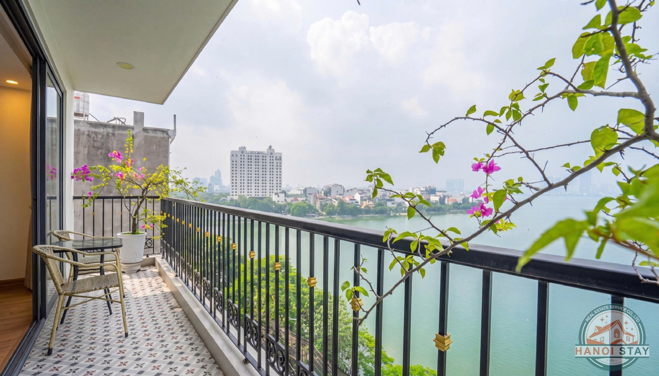Amazing Lakefront 02 bedroom apartment for rent in Xuan Dieu str, Tay ho 7