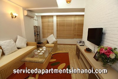 Bamboo furniture serviced apartment near Hoan Kiem lake