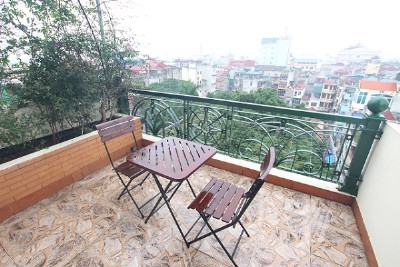Beautiful View Apartment Rental near Temple of Literature, Dong Da, Big Balcony