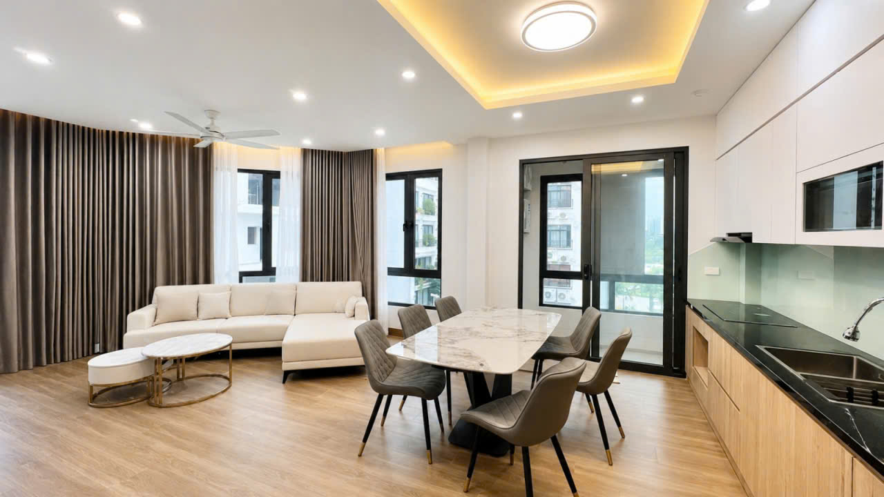 Bright & Modern 02 BR Apartment for rent in Ngoc Thuy, Long Bien