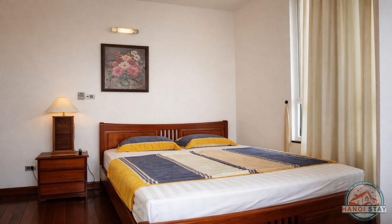 Bright & Modern One Bedroom Apartment Rental in Truc Bach Area, Ba Dinh 1