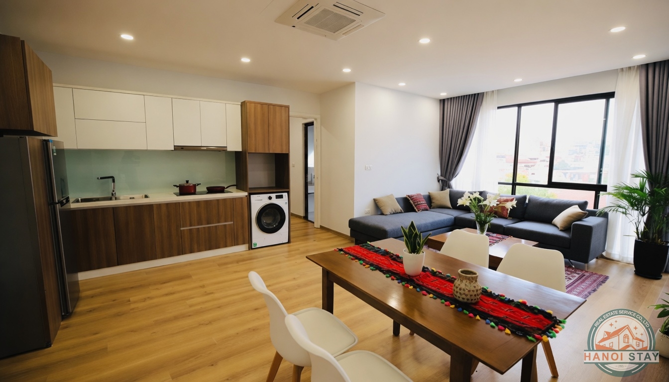 Bright, Spacious & Modern 02 BR Apartment Rental in Doi Can str, Ba Dinh 7