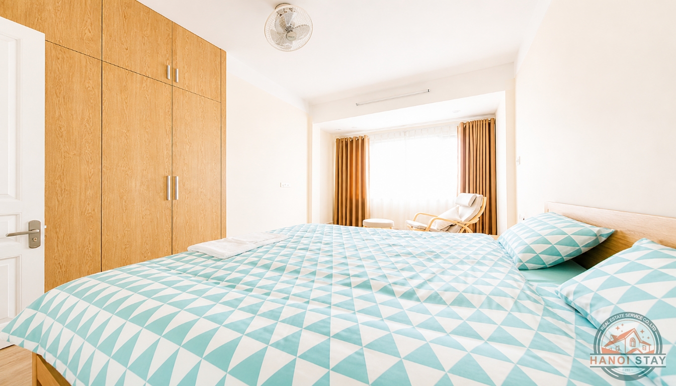 Bright & Well-Designed 2 Bedroom Apartment for rent near Hoang Hoa Tham str, Ba Dinh 5