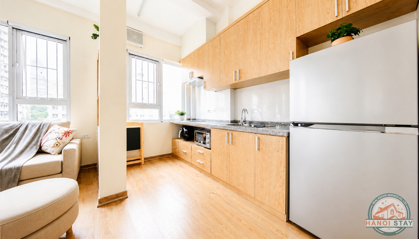 Bright & Well-Designed 2 Bedroom Apartment for rent near Hoang Hoa Tham str, Ba Dinh 1