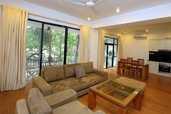 Central & Well Furnished 2 BR Apartment with Lovely Balcony & Swimming Pool Rental in Tay Ho