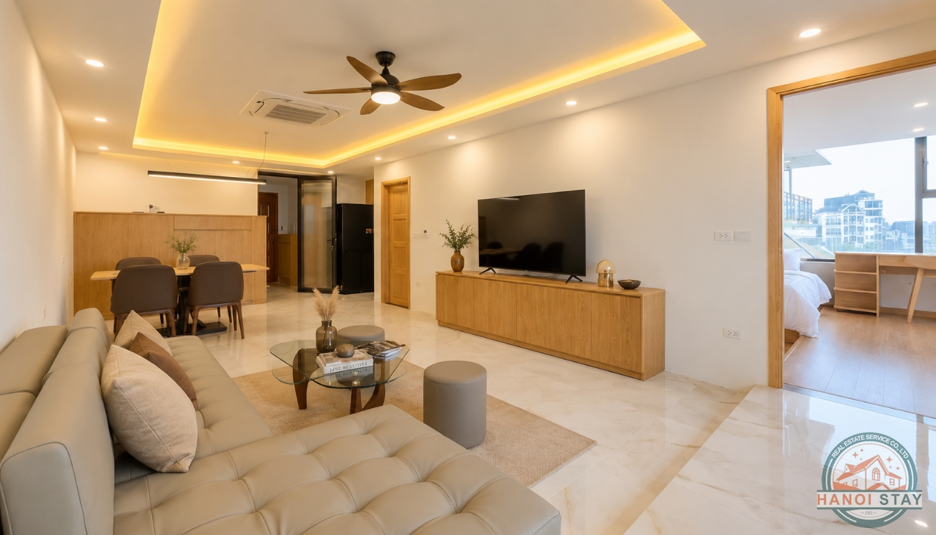 Delight & Refreshing 2 Bedroom Apartment Rental Near Xuan Dieu Area, Tay Ho 2