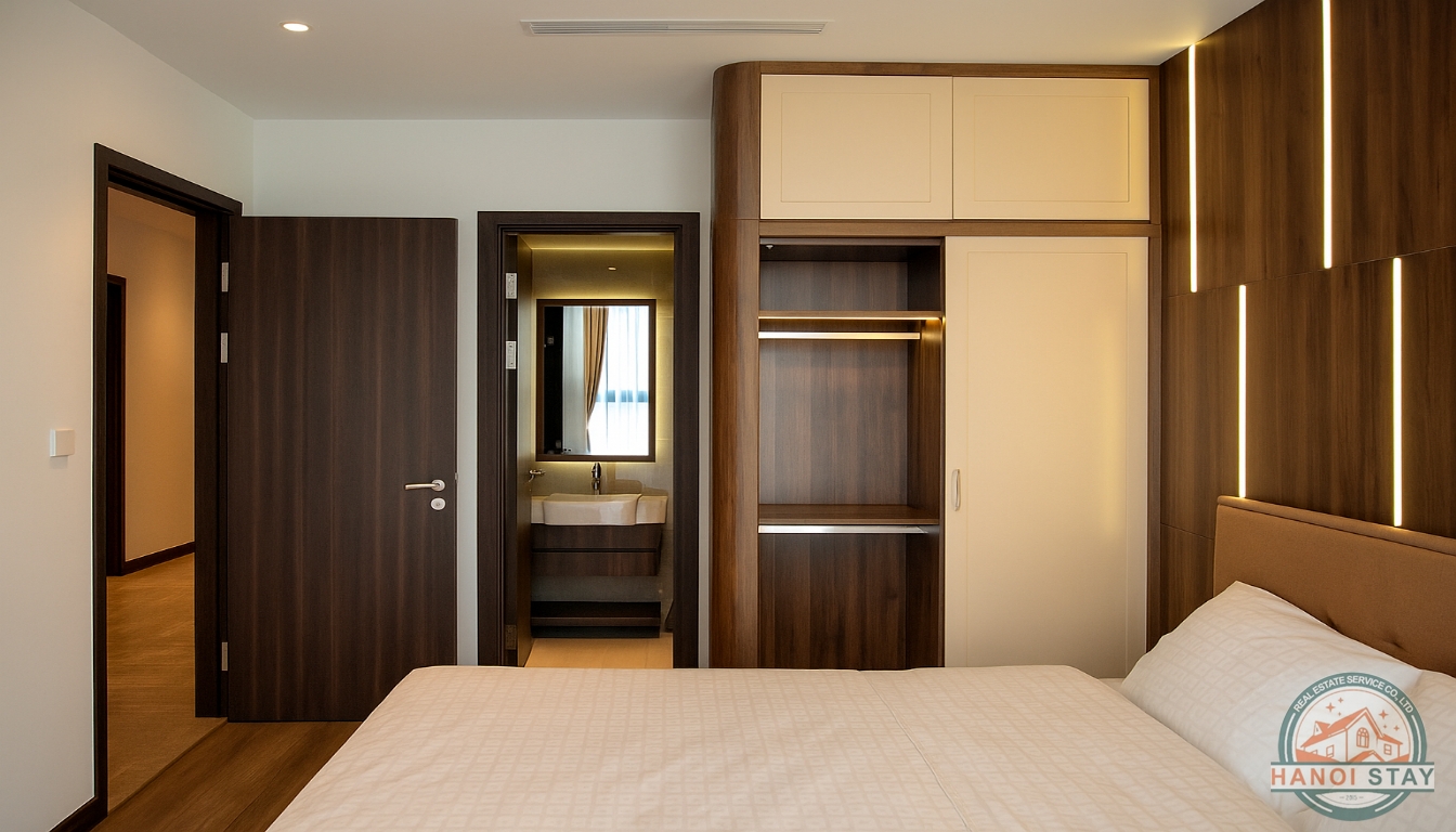 Deluxe 02 BR Apartment for rent in Nguyen Hong Area, Dong Da 9