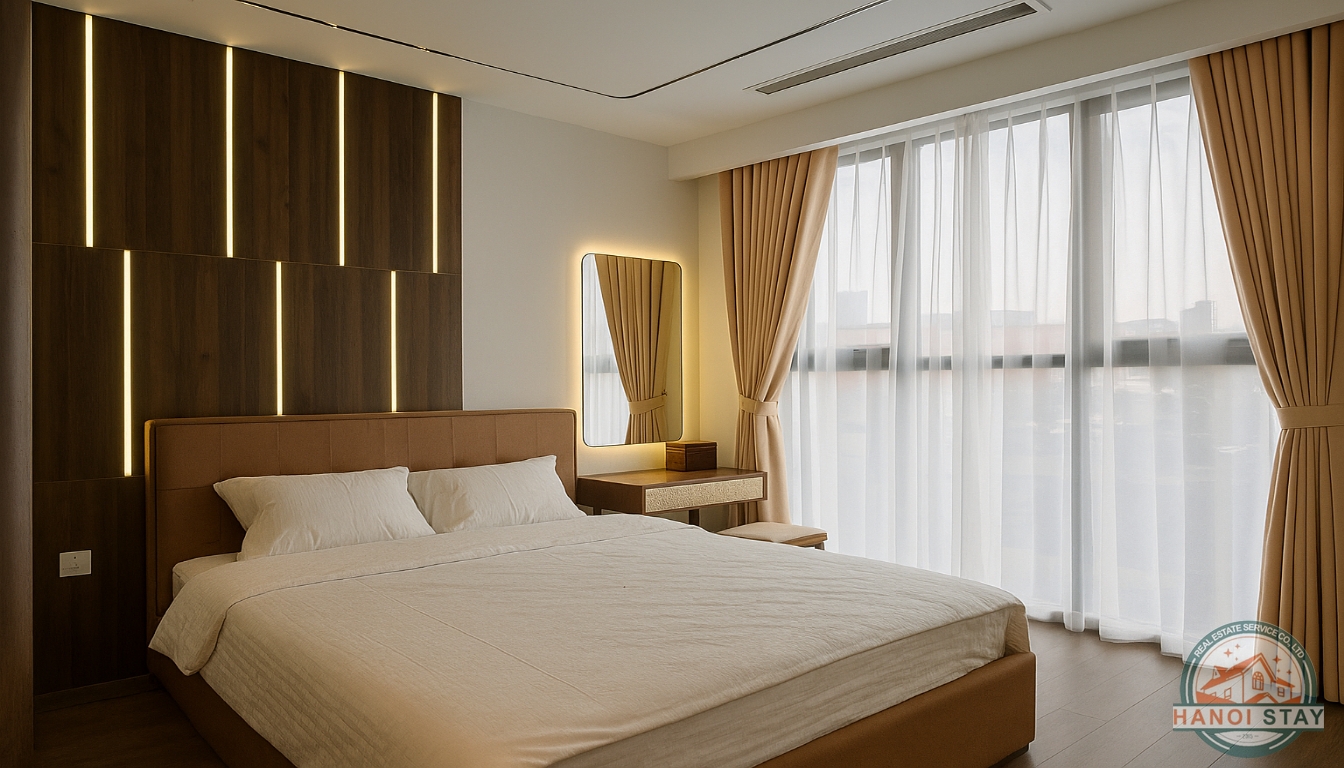 Deluxe 02 BR Apartment for rent in Nguyen Hong Area, Dong Da 1