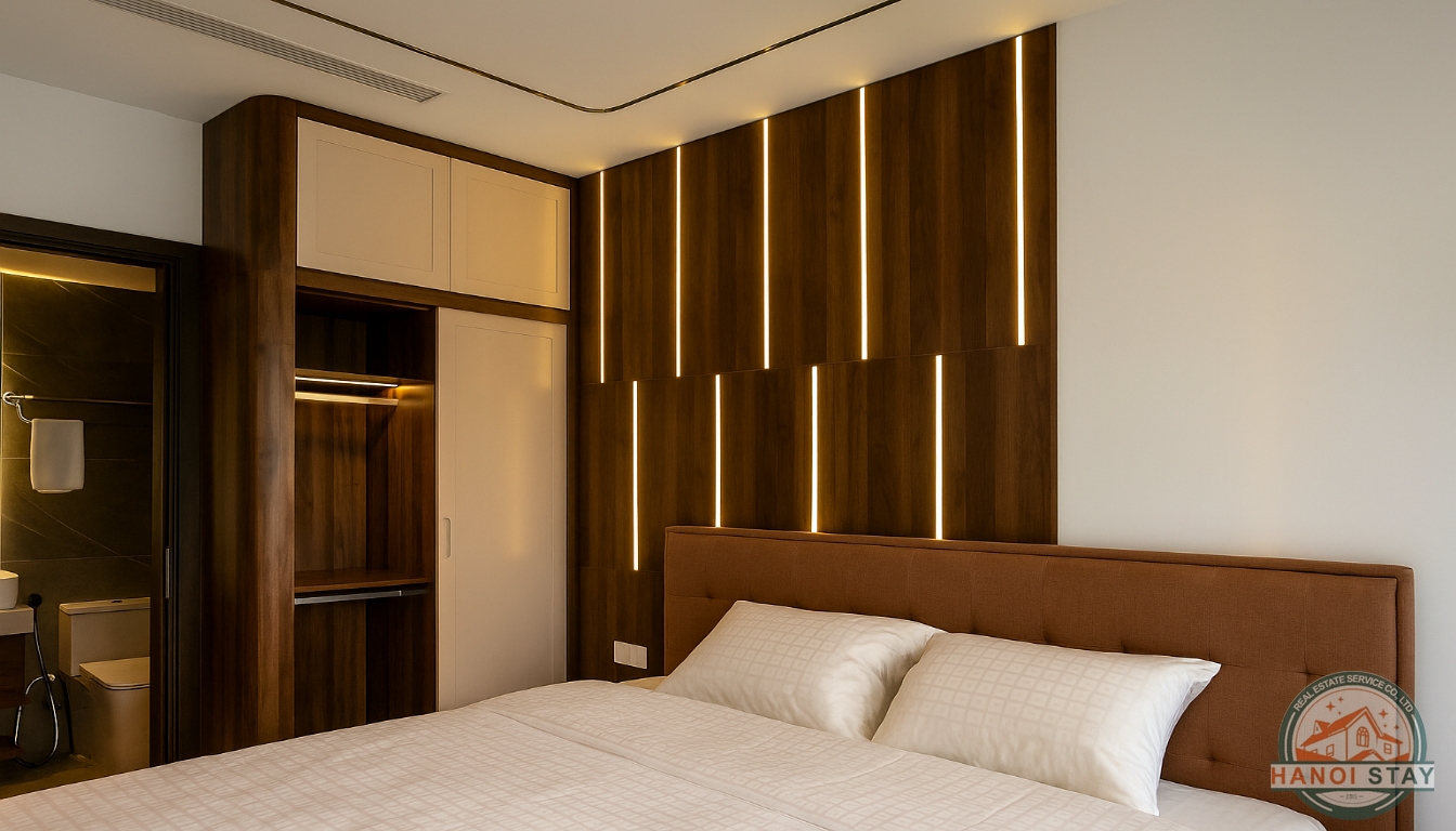 Deluxe 02 BR Apartment for rent in Nguyen Hong Area, Dong Da 2