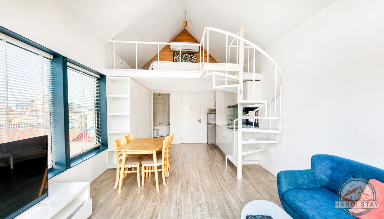 DUPLEX APARTMENT FOR RENT NEAR HOANG HOA THAM STR, BA DINH 3