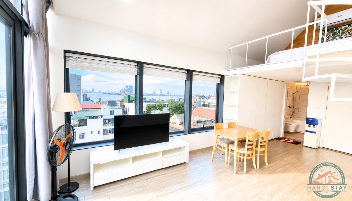DUPLEX APARTMENT FOR RENT NEAR HOANG HOA THAM STR, BA DINH 2