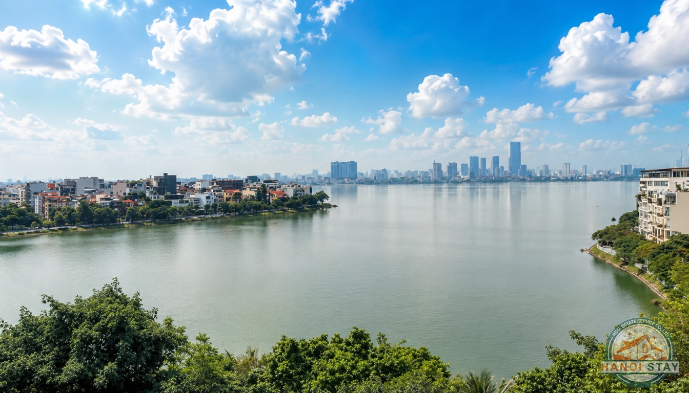 Enormous Balcony, Lake View, Stunning 2 BR Apartment for rent in Tay Ho District 3