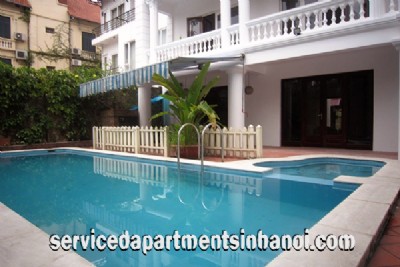 Five bedroom Villa rental in To Ngoc Van street, Tay Ho, nice garden, swimming pool 