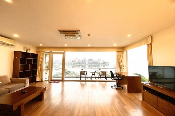 Gorgeous Lake view & Spacious Three Bedroom Apartment Rental in Quang An street, Tay ho District
