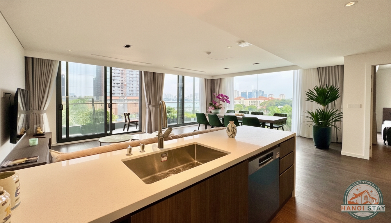 ELEGANT 3-BEDROOM LAKE VIEW APARTMENT ON TAY HO STREET, TAY HO 2