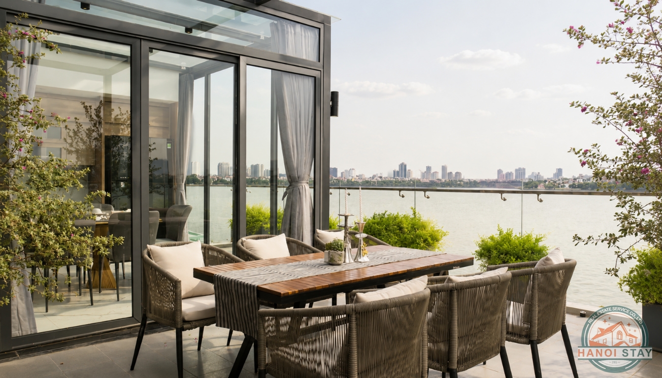HUGE BALCONY & LAKE VIEW 02 BR APARTMENT FOR RENT IN TAY HO 8