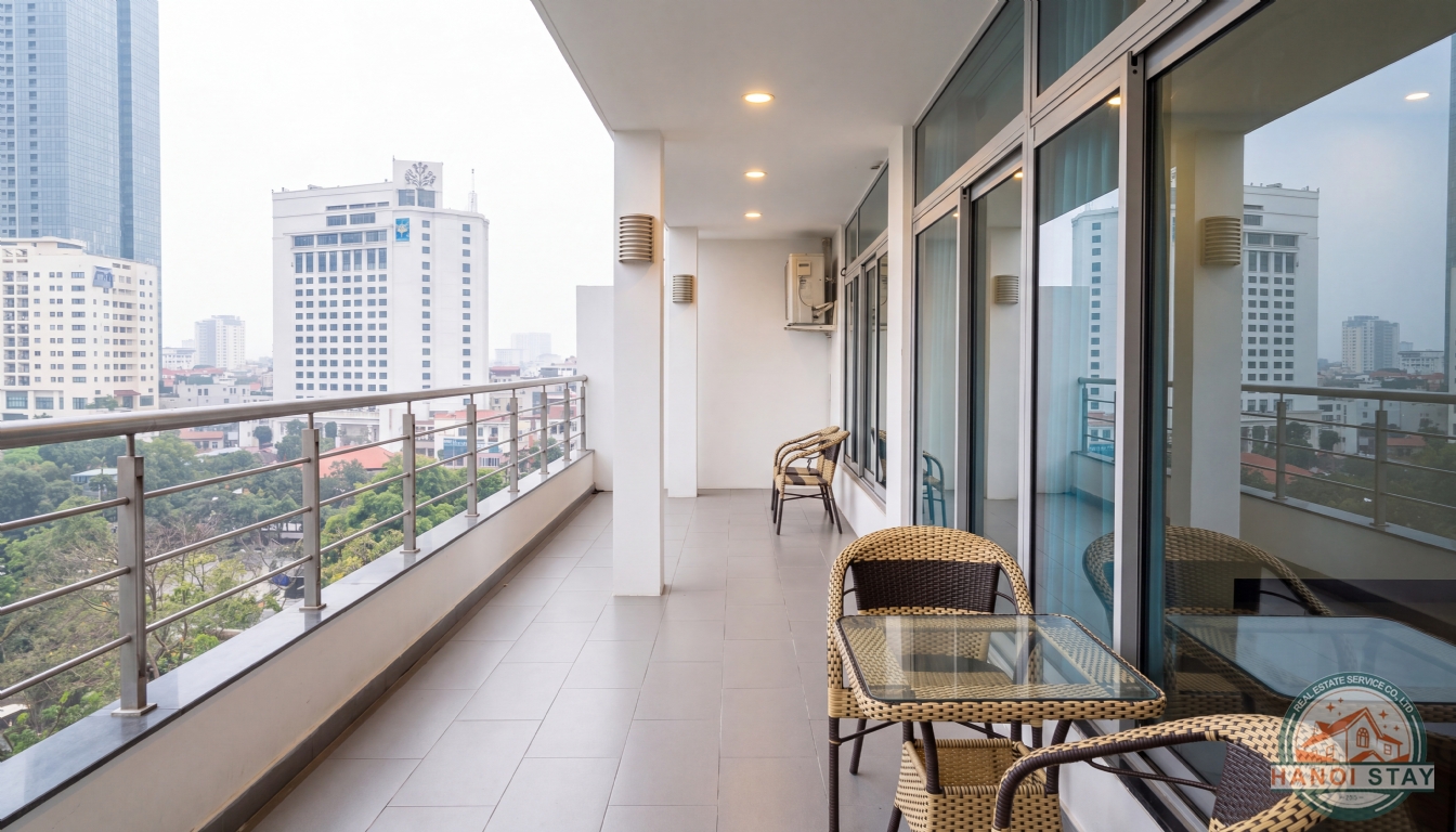 Lake View 02 BR Apartment for rent near Lotte Center, Ba dinh 2