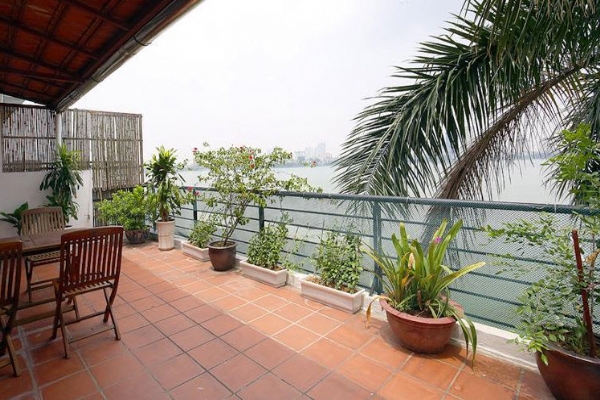 West Lake View 03 BR Apartment Rental in Tay Ho with Modern interior design and Big Balcony