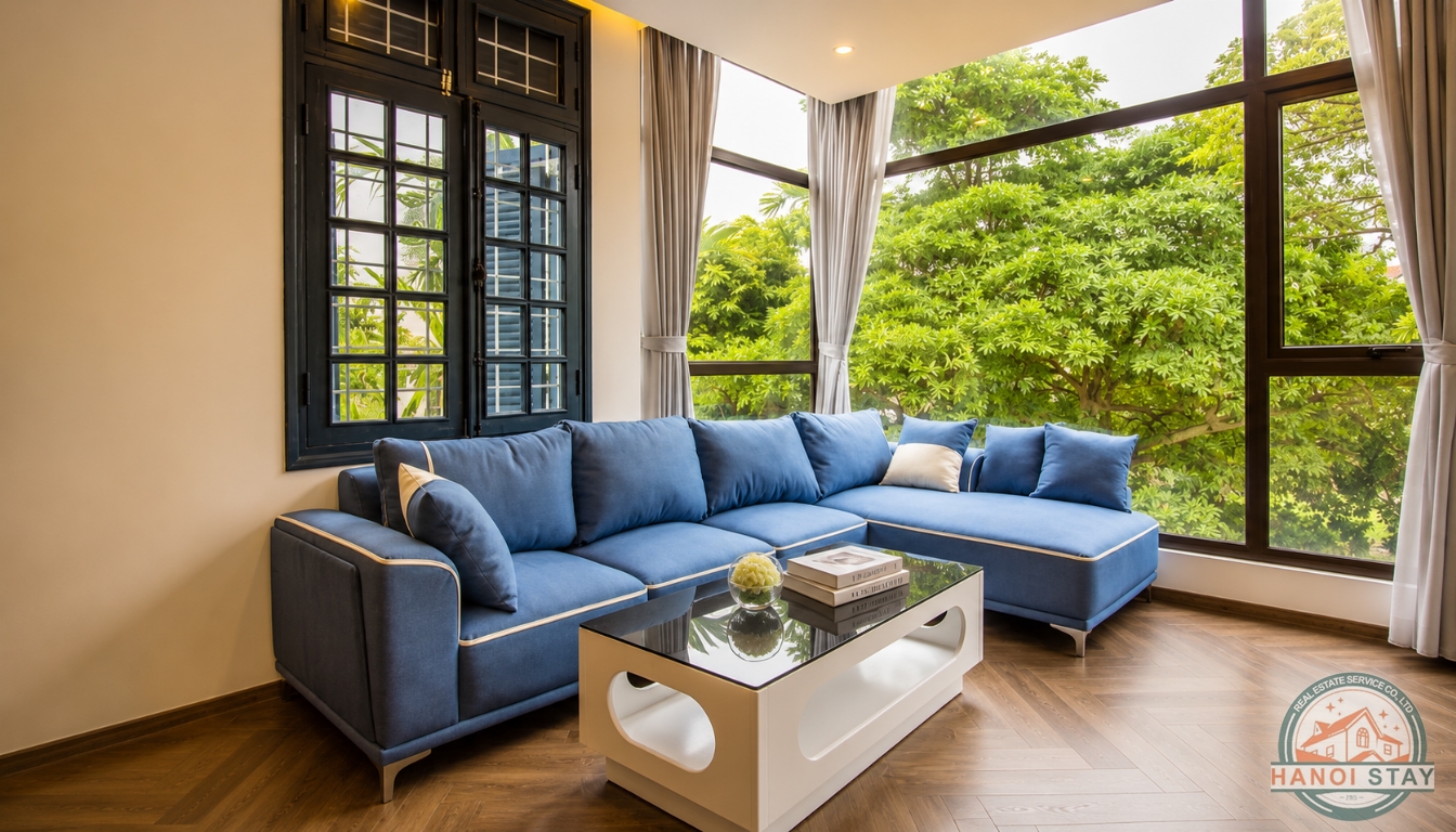 LAKE VIEW 2 Bedroom apartment for rent in Tu Hoa Area, Tay Ho 1