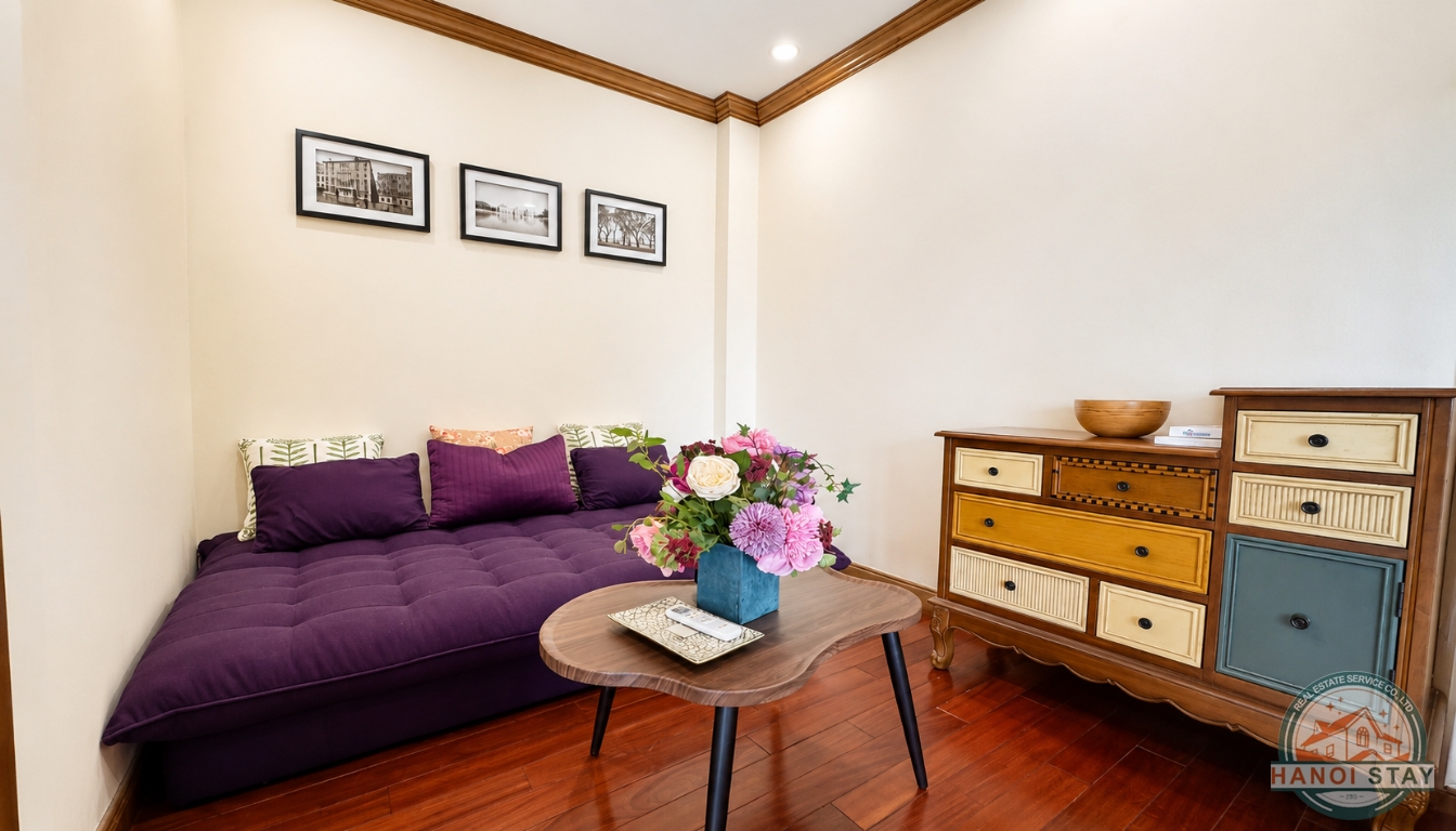Lake View Apartment for Rent in Tay Ho with A Big Balcony 3