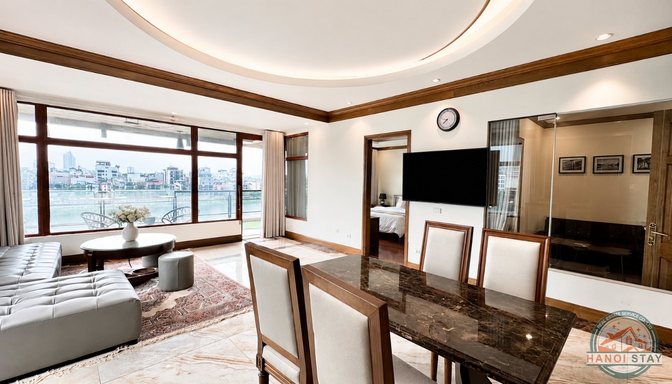 Lake View Apartment for Rent in Tay Ho with A Big Balcony 6