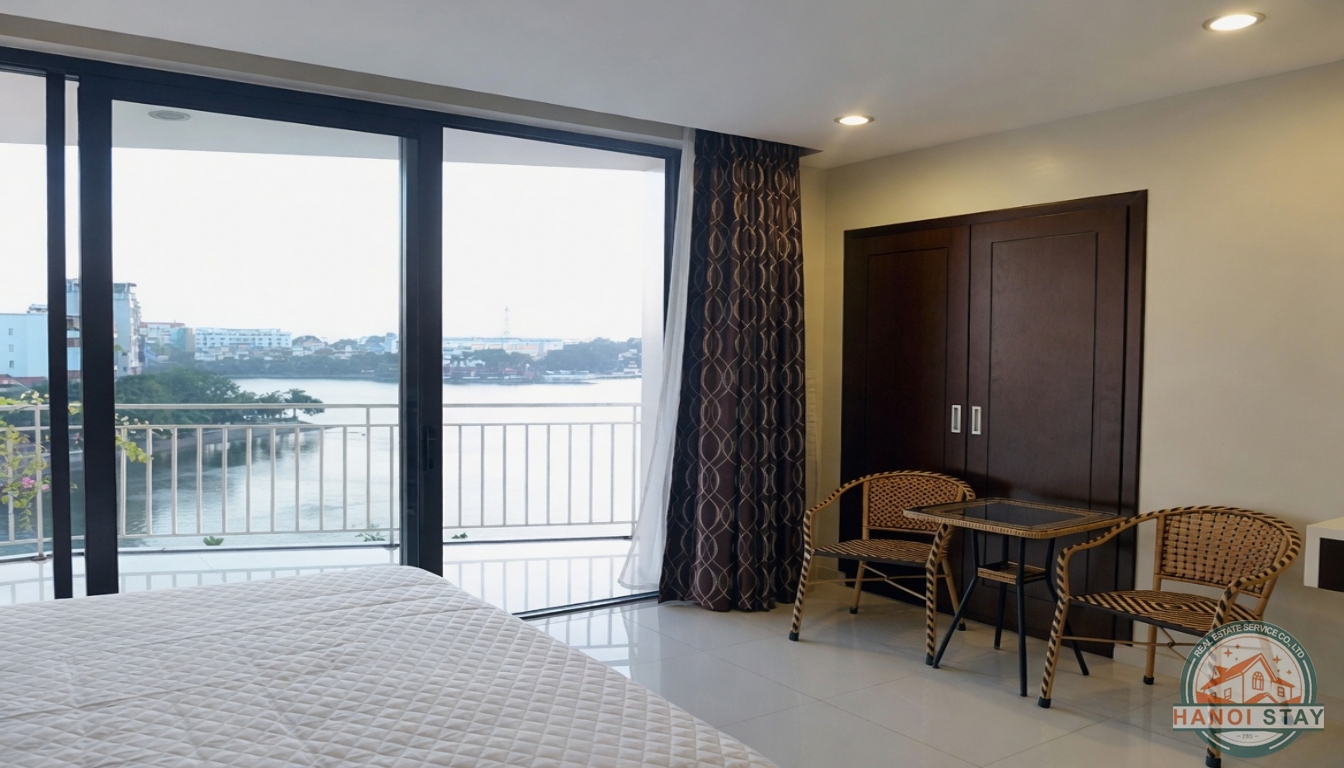 Lake View Apartment for rent in Truc Bach Area, Ba Dinh 7