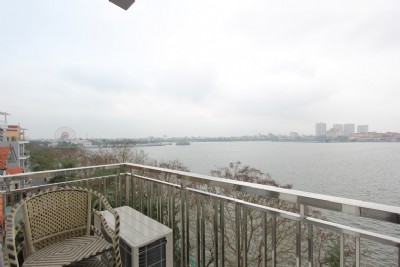 Lakeview Apartment Rental with Convenient Balcony For rent in Lac Long Quan St, Tay Ho