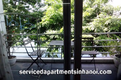 Lakeview Studio Type Apartment Rental in Truc Bach str, Ba Dinh, Lovely Balcony