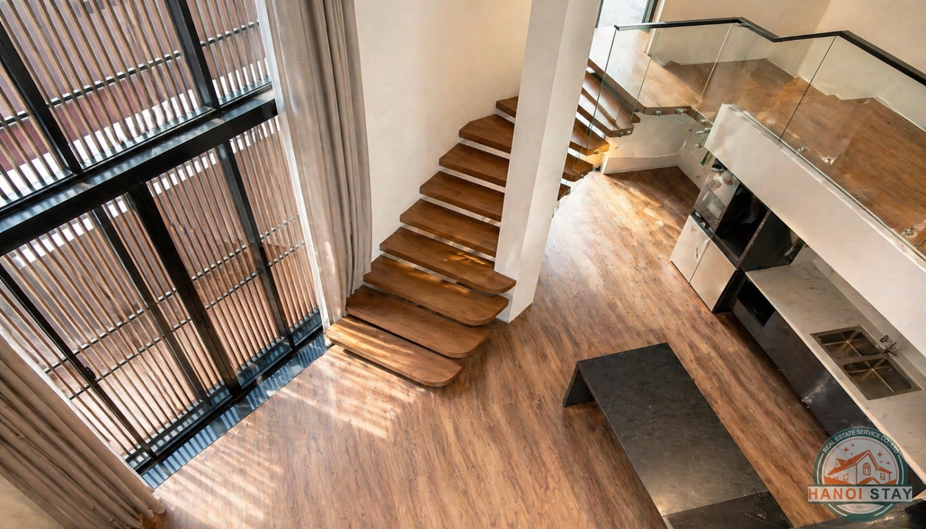 LUXURY DUPLEX 02 BR APARTMENT FOR RENT IN LONG BIEN, NOT FAR FROM VINHOMES RIVERSIDE 9