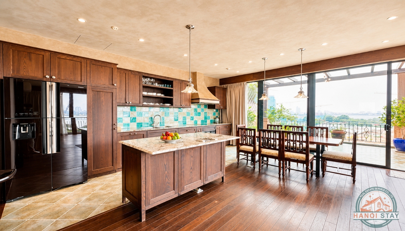 LUXURY DUPLEX APARTMENT FOR RENT IN QUANG KHANH, TAY HO WITH STUNNING LAKE VIEW 1