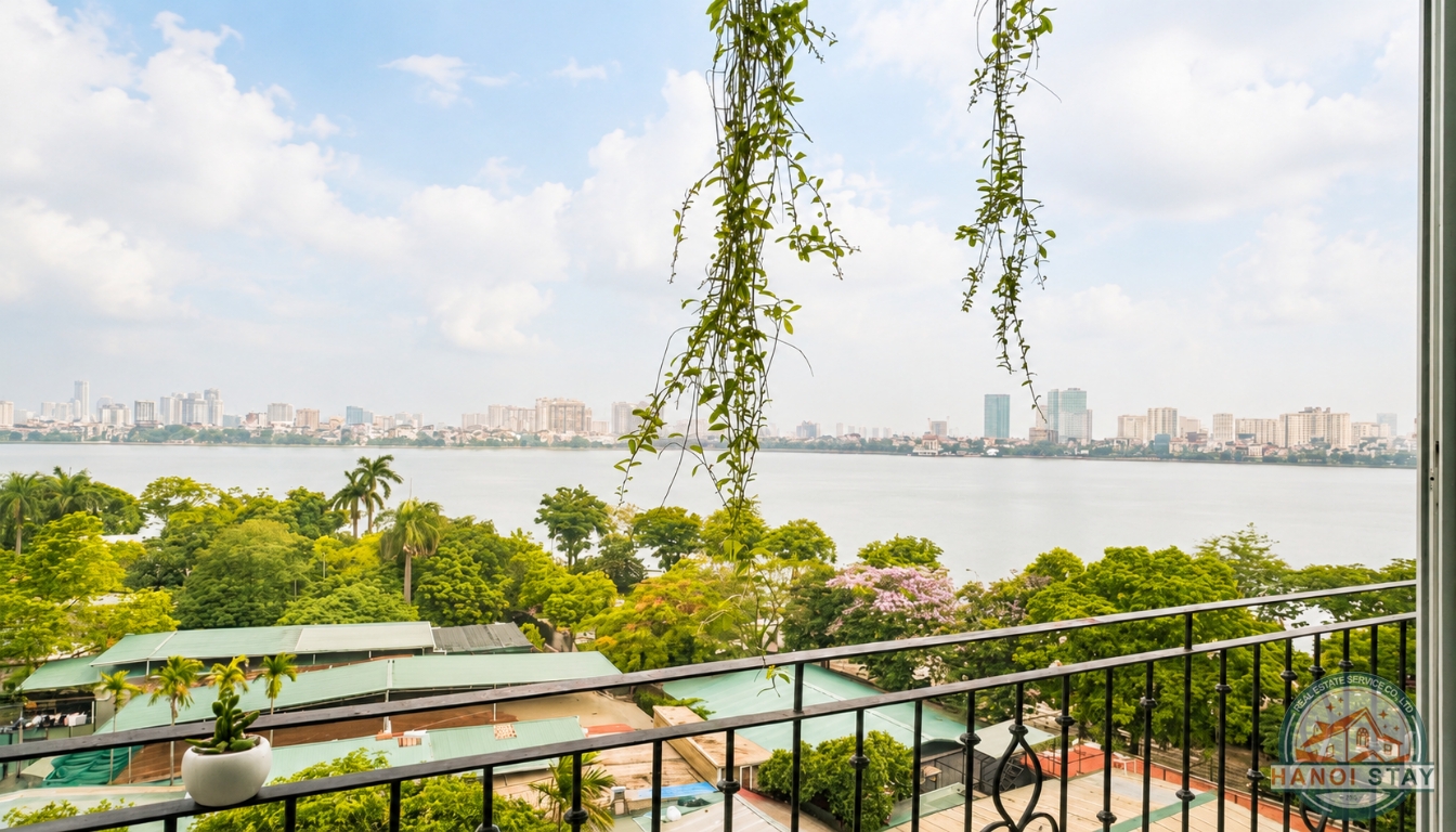 LUXURY DUPLEX APARTMENT FOR RENT IN QUANG KHANH, TAY HO WITH STUNNING LAKE VIEW 1