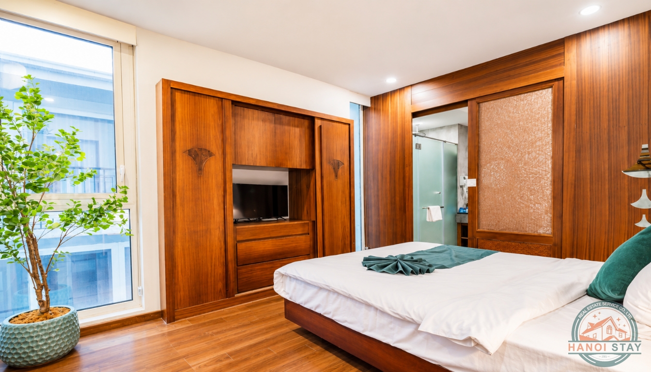 Modern 03 BR Serviced Apartment for rent in Kim Ma Area, Ba Dinh 3