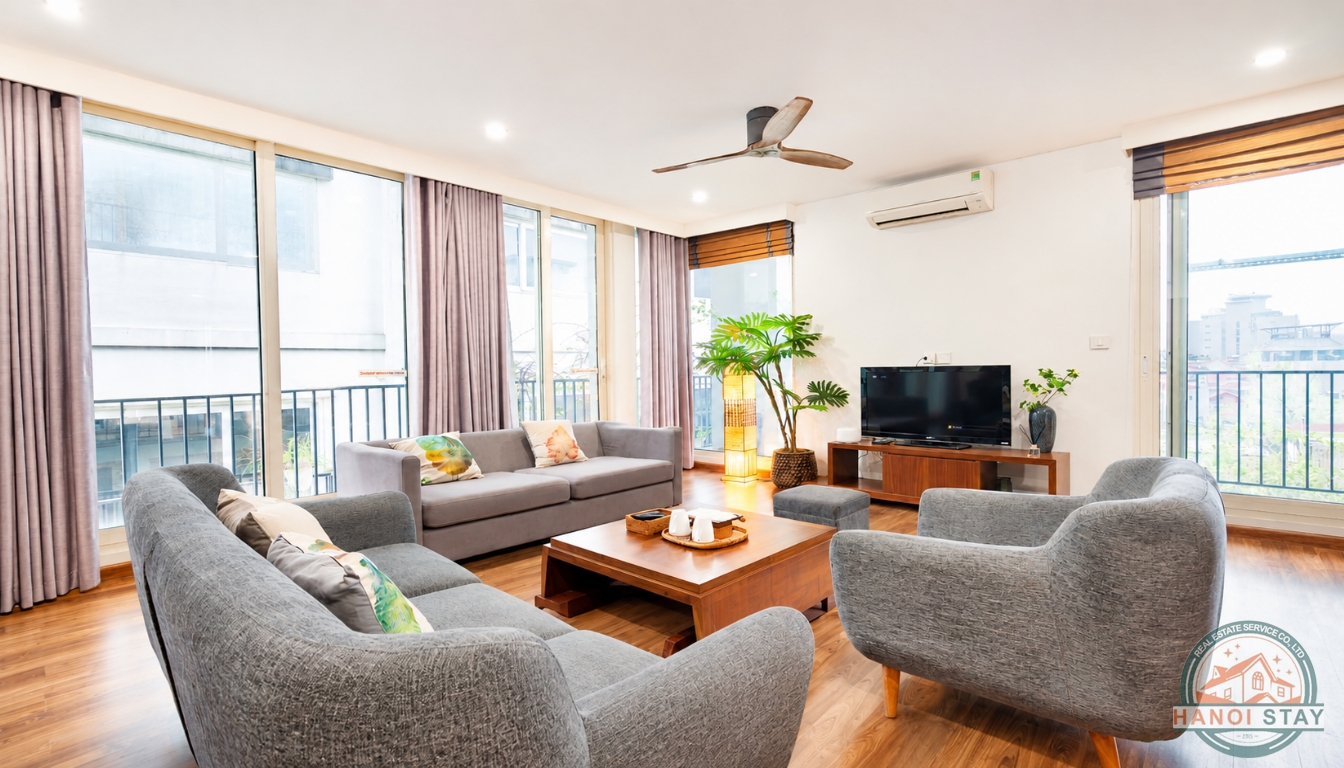 Modern 03 BR Serviced Apartment for rent in Kim Ma Area, Ba Dinh 9