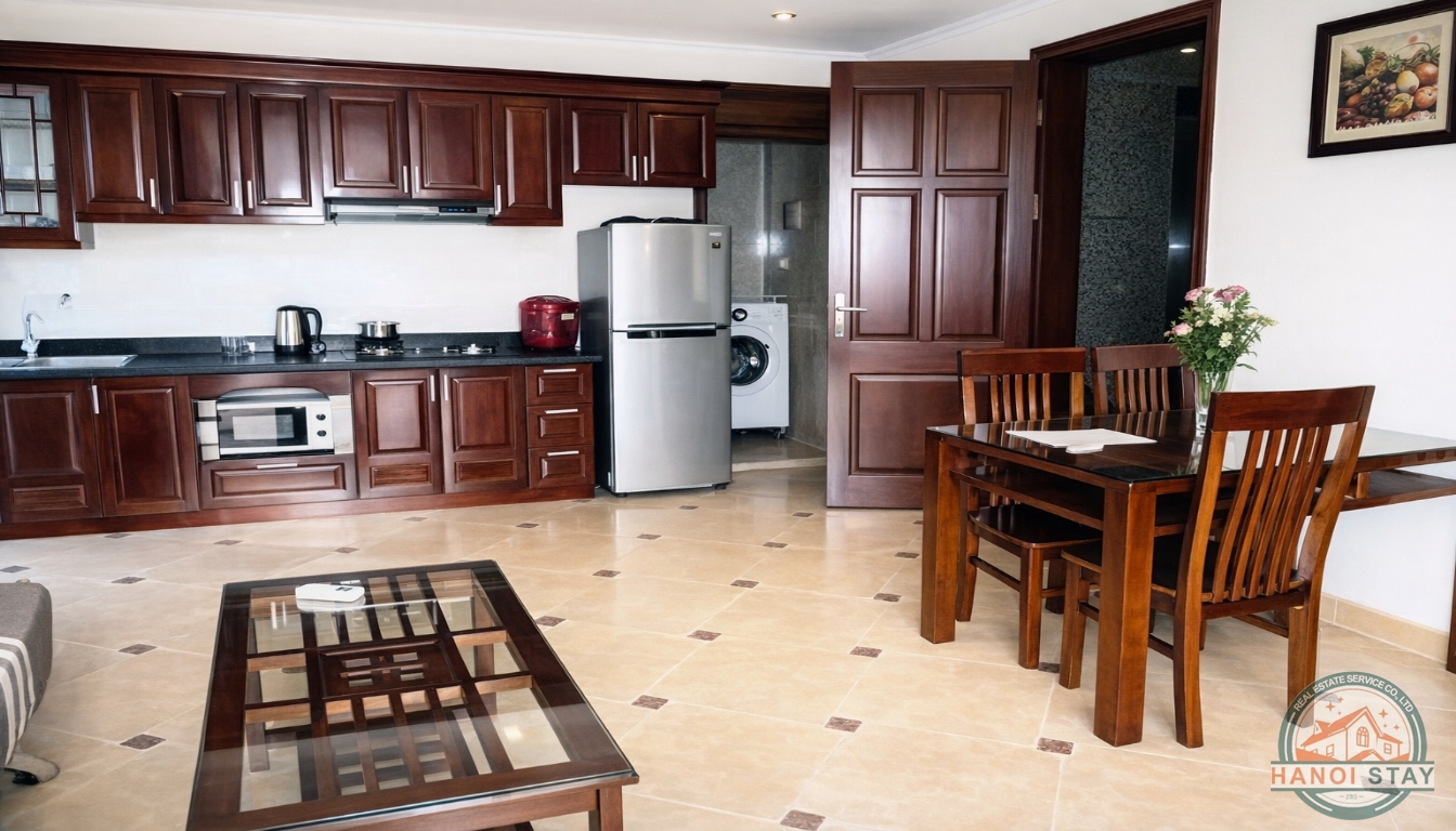 Modern one Bedroom Apartment Rental in Buoi str, Ba Dinh, Good Price 3