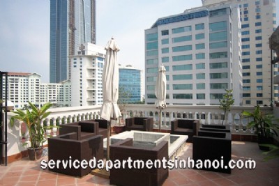 Modern rental serviced apartment in Kim Ma, Nice terrace