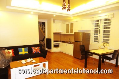 New and Modern two bedroom apartment for rent in Van Cao str, Ba Dinh