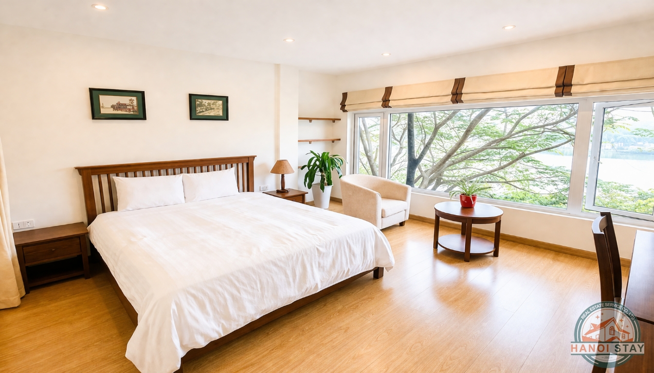 NGOC KHANH LAKE VIEW APARTMENT FOR RENT IN BA DINH, NEAR LOTTE CENTER 9