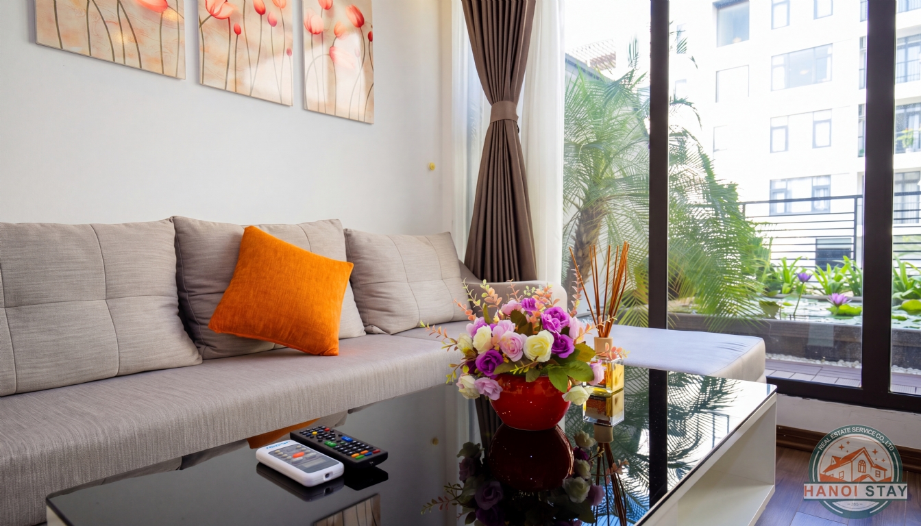 Nice & Big Balcony 1BR Apartment for Rent near Lotte Center, Ba Dinh 1