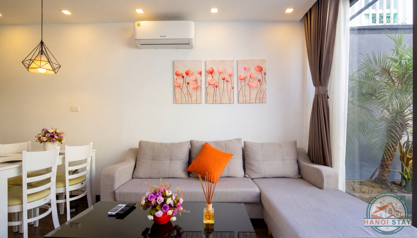 Nice & Big Balcony 1BR Apartment for Rent near Lotte Center, Ba Dinh 2