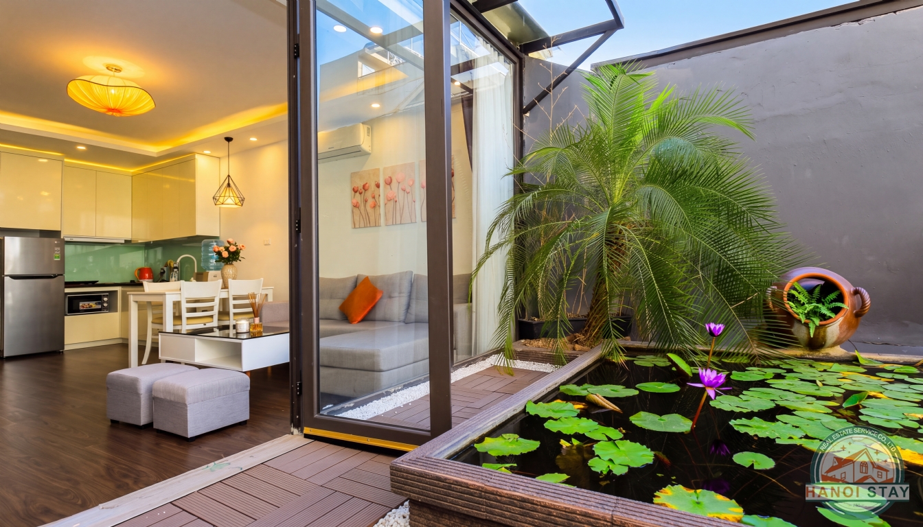 Nice & Big Balcony 1BR Apartment for Rent near Lotte Center, Ba Dinh 2
