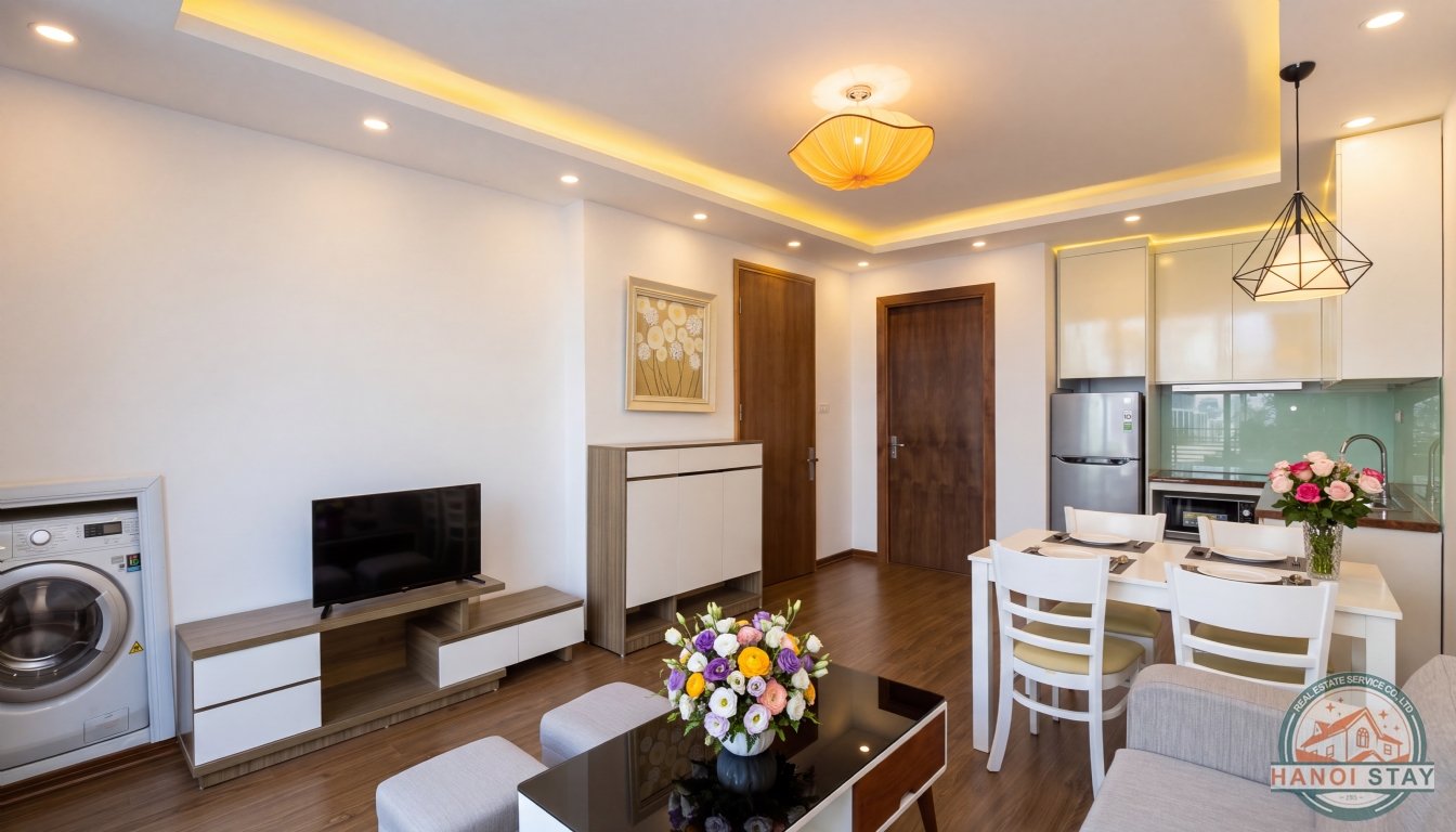 Nice & Big Balcony 1BR Apartment for Rent near Lotte Center, Ba Dinh 1