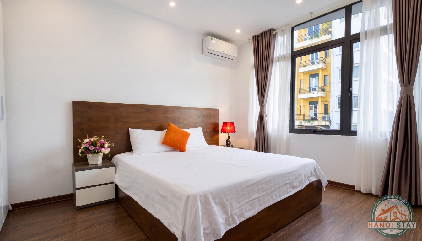 Nice & Big Balcony 1BR Apartment for Rent near Lotte Center, Ba Dinh 2