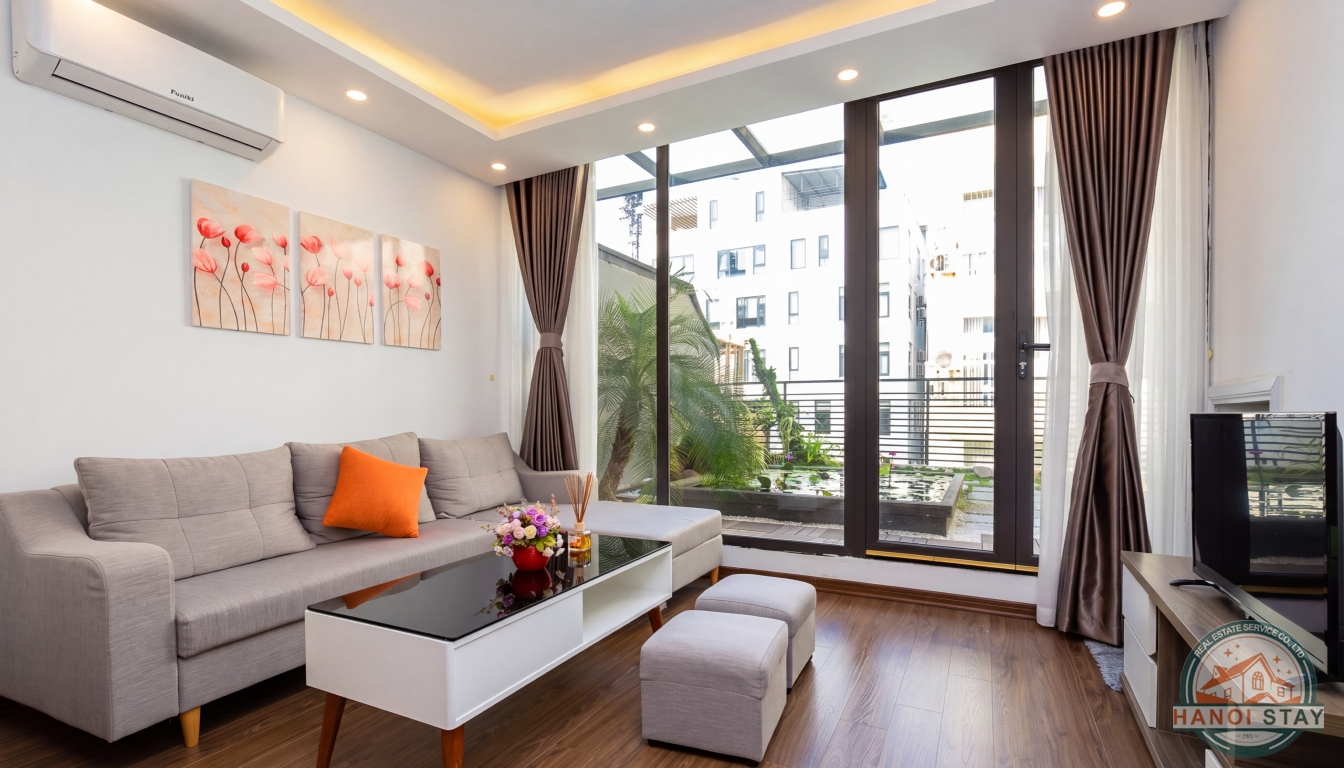 Nice & Big Balcony 1BR Apartment for Rent near Lotte Center, Ba Dinh 2