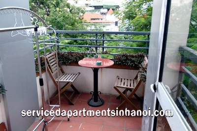 Nice & Bright Two bedroom Apartment in Ly Thuong Kiet st, Hoan Kiem, Big Balcony