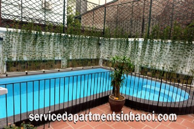 Nice Four bedroom Apartment in Dang Thai Mai st, Tay ho, Beautiful swimming Pool Garden