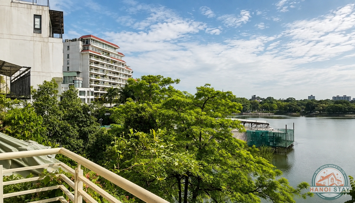 Panorama Lake view Apartment For Rent in Yen Hoa Street, Tay Ho, Great Location 4