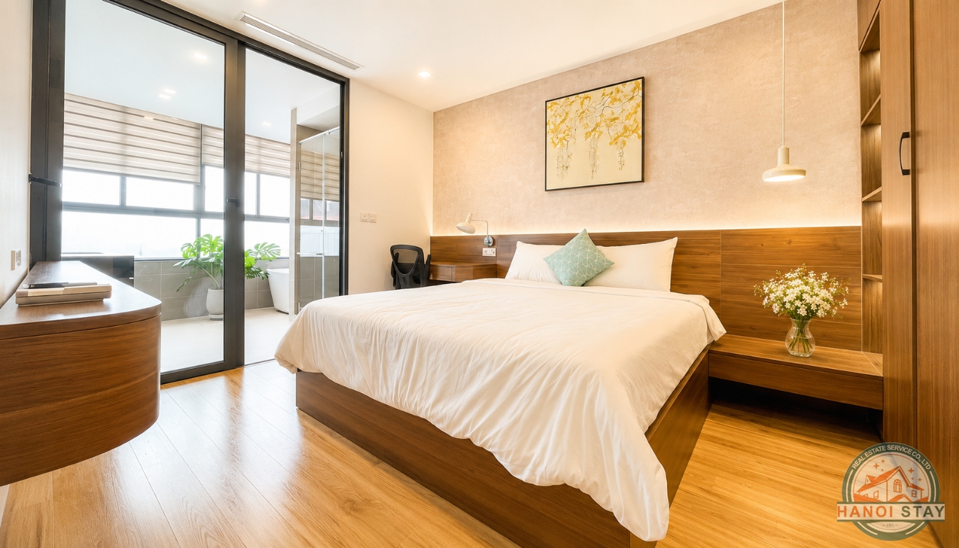 Premier Apartment for rent in Xuan Dieu str, Tay Ho, Big Balcony & Very Nice Furniture 1