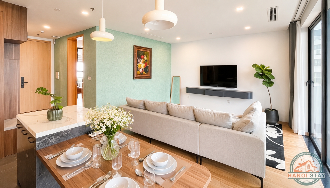 Premier Apartment for rent in Xuan Dieu str, Tay Ho, Big Balcony & Very Nice Furniture 3