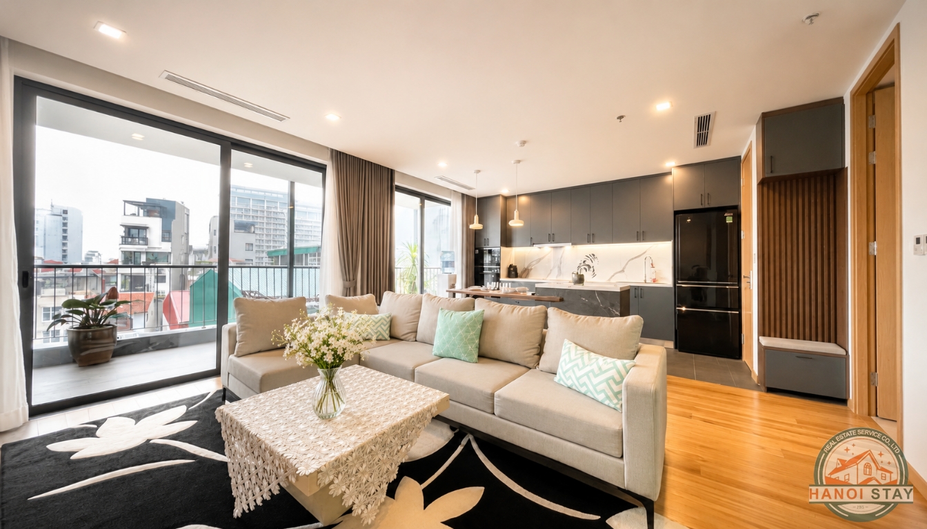 Premier Apartment for rent in Xuan Dieu str, Tay Ho, Big Balcony & Very Nice Furniture 5